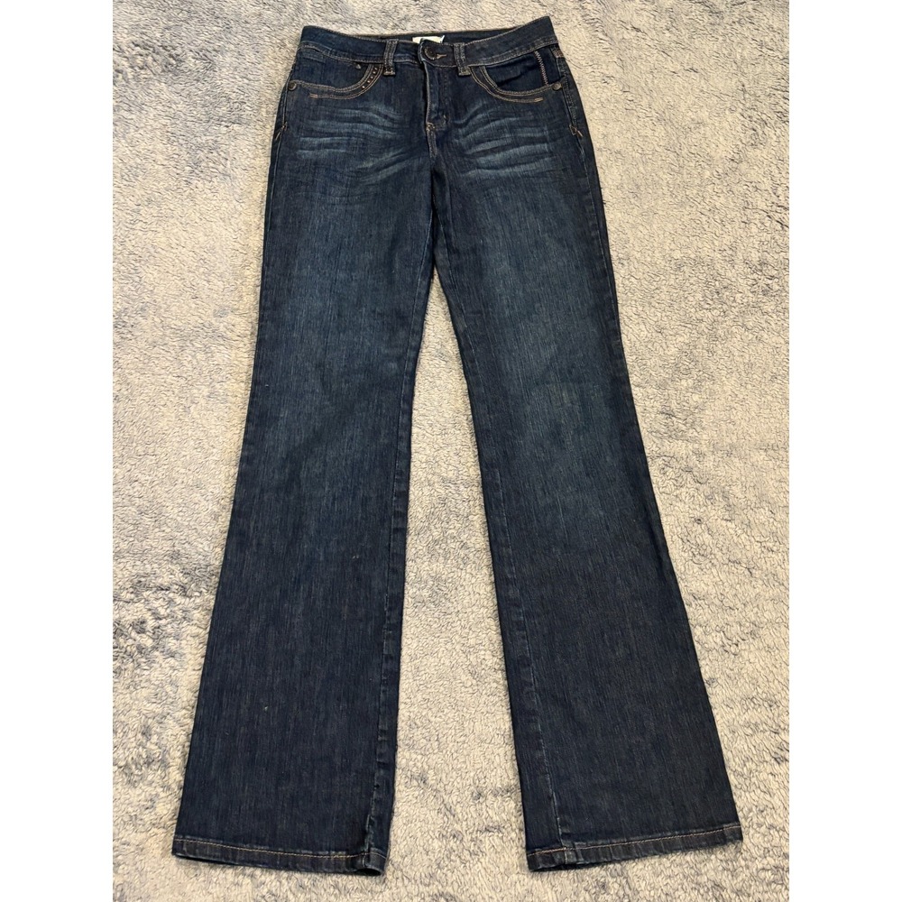 Jacqueline Riu Jeans Womens 36 Dark Wash Skinny Straight Ankle Blue Denim Casual
